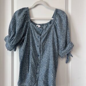 LC | Lauren Conrad - Floral Blue Women's Top